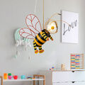 Hängelampe Pendellampe Kinderzimmerleuchte Biene LED Figur schwarz gelb H 120 cm