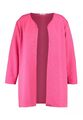 Blazerjacke pink Blazer Sandy Lang Strickjacke Damen pflegeleicht Rundhals Aussc