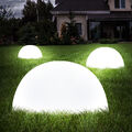 Solarleuchte Gartendeko Außenlampe LED Gartenleuchte Halbkugel Kugelleuchte 3x