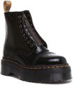 Dr Martens Vegan Sinclair Schwarz 8 Ösen Reißverschluss Zunge Plateau Eu UK 3 -