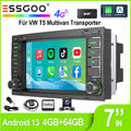 DAB+ Für W T5 Transporter Touareg 4G Autoradio Android 13 Carplay 4+64G GPS Kam