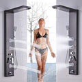 LED Duschpaneel set Edelstahl Regendusche Wasserfall Massage Duschsäule armatur