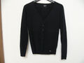 Esprit Essential SBY Weste Strickjacke Cardigan mit V-Ausschnitt schwarz Gr.S