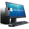 Günstiger generalüberholter Windows 10 Desktop-PC Computer, 22" Monitor WiFi