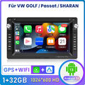 7" Android 13 Autoradio Carplay GPS Navi WIFI Für VW Polo 9N Golf 4 Passat B5 T5