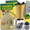 MANN INSPEKTIONSPAKET+5L CASTROL 5W-30 ÖL passend für VW GOLF 5 6 AUDI A3 TSI