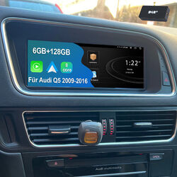 DAB+ 6+128G Für Audi Q5 2009-2016 KAM Carplay Android 13 Autoradio Navi BT WIFI