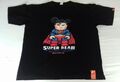 T-Shirt  " SUPER BAER " CHRISTOPER REEVE Popularity, schwarz Baumwolle Gr: XL