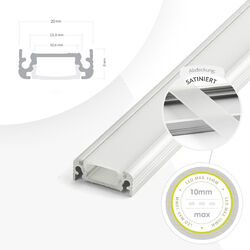 Aluminium Profile LED 1m 2m LED-Streifen Leucht Schiene Lichtleiste Alu Profil