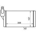 Wärmetauscher Innenraumheizung vorne MAHLE für VW TRANSPORTER T4 Bus
