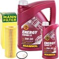 MANN ÖLFILTER + 6 LITER 5W-30 MOTORÖL MANNOL ENERGY COMBI LL 5W30 für BMW LL-04