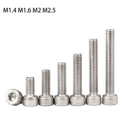 Zylinderkopfschrauben Innensechskantschraube DIN 912 M1,4- M2,5 A2 Edelstahl V2A