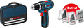 Bosch GSR 12V-15 Professional Akku-Bohrschrauber (0615990G6L), 1x 2,0Ah/ 1x 4,0A