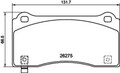 HELLA PAGID Bremsbelagsatz Scheibenbremse 8DB 355 040-861 für TESLA MODEL 5YJ3