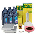 MANN Filterset 6L ORIGINAL 5W30 Motoröl für BMW 5er E60 E61 520d 150/163 PS M47