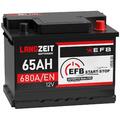 LANGZEIT Autobatterie EFB 12V 65Ah 680A/EN Start-Stop Starterbatterie statt 60Ah