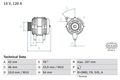 Bosch Generator 0986049171 für Ford Mazda Volvo C-Max Kuga I Fusion 2003-2012