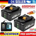 8X 18V 6000mAh 5.5AH Akku Für Makita BL1850 BL1830 LXT BL1860B Led/Ladegerat DHL