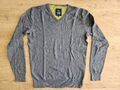 Tom Tailor Herren Pullover, Strickpullover, Gr. M, blau mit V-Ausschnitt