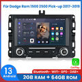 Für Dodge Ram 1500 2500 Pick-up 2017-2019 Carplay Android13.0 Autoradio GPS NAVI