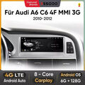 Für Audi A6 C6 4F MMI 3G 2010-2012 Carplay Android13 Autoradio GPS NAVI AUX 128G