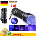 2X UV Taschenlampe Schwarzlicht 21LEDs Taschenlicht 395nm Bernstein Handlampe DE