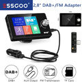 2.8" Auto DAB/DAB+ Autoradio Adapter Bluetooth Wireless FM Transmitter EmpfäNger