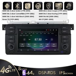 6+64G Android 13 Carplay Autoradio GPS RDS WiFi Für BMW 3er E46 M3 Rover 75 MGZT