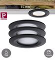 Paulmann LED Einbauleuchte Nova Coin Set 3x6Watt Dimmbar Starr Ip44  in 4 Farben