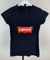 LEVI'S Damen Gr. XS Shirt Jersey schwarz mit Logo Druck Tshirt 8C3