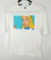 H&M Damen T-Shirt Wonderland mit Alice Print weiss Gr.XS