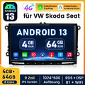 DAB+ Carplay Android 13 Autoradio GPS Für VW Touran GOLF 5 6 Passat Tiguan 64GB