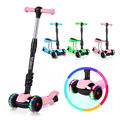 Tretroller Kickscooter Cityroller Kinderroller | LED-Räder |klappbar |3 Farben