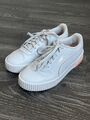 PUMA Damen Sneaker, weiß apricot, softfoam, Gr. 40, getragen