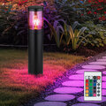 Sockelleuchte Außenstehlampe Gartenlampe dimmbar Fernbedienung schwarz rauch LED