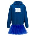 Hoodie M&M + Tüllrock Karneval Gruppenkostüm Schokolinse 10 Farben Herren XS-5XL