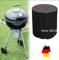 BBQ Grillabdeckung 58 * 77cm für Kugelgrill Schutzhülle Rundgrill Abdeckhaube DE