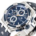 Maurice Lacroix Aikon Chronograph Herrenuhr AI1018-SS001-434-4 Blau Lederarmband