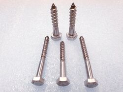 Ø 5mm 6mm 8 mm 10 mm 12mm DIN571 Holzschraube Sechskant Edelstahl A2 Schraube mm