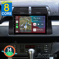 9"4+64G Autoradio Android 14 Carplay GPS NAVI DSP Für BMW 7er E38 5er E39 X5 E53