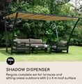 Pergola Terrassen Pavillon Garten Sonnenschutz Dach Zelt 3x4m Aluminium Blumfeld