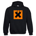 EAKS® Hoodie "Gefahrensymbol Reizend" Fun Hoody Kapuzenpullover Chemie Science