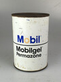 Vintage Mobil Mobilgel Permazone Round Metal Can