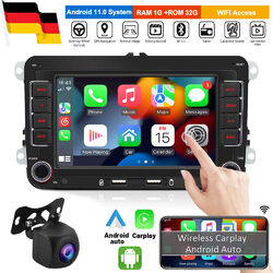 7"Autoradio+Rückfahrkamera Für VW GOLF 5 6 Passat Touran Tiguan Navi GPS BT DAB.