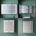 LED Spiegelschrank Badezimmerspiegel Badspiegel Badschrank Edelstahl Steckdose