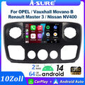 2+64GB Android14 Autoradio GPS für Renault Master III Opel Movano B Nissan NV400