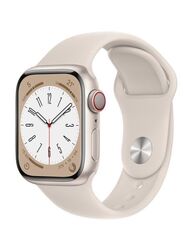 Apple Watch Series 8 [GPS + Cellular, inkl. Sportarmband] 41mm Polarstern