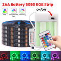 Batterie Betrieben LED Stripe RGB Leiste Streifen 5V 5050 Band IP65 Wasserdicht