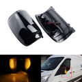 2x Schwarze Linse flügel spiegel LED blinker für Ford Transit V363 Außenspiegel