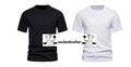 2er Pack Herren T-Shirt Baumwolle Shirts Kurzarm Rundhals Basic Tshirt Sport